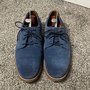 Men's Blue Suede Shoes size 8 J Shoes genuine leather